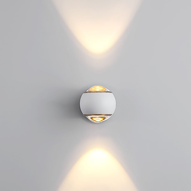 Frendorf | Arcano LED Wandleuchte | Nordic Design | Halbrundes Aluminium | Up-Down Beleuchtung für Schlafzimmer