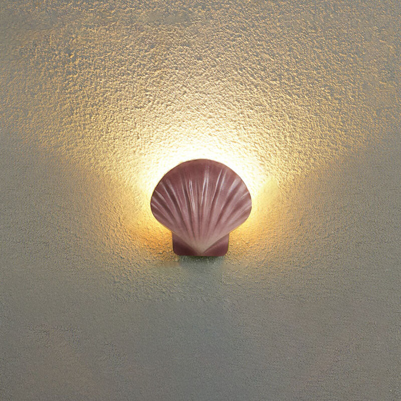 Frendorf | ShellBright LED Wandleuchte | Kreatives Muscheldesign | Aluminium | Wasserdicht | Außenbeleuchtung
