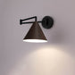 Frendorf | LumoNordic Minimalist Cone Swing Arm LED Wandlampe | Holzmaserung | Flexibler Schwenkarm | Stimmungslicht | Deko für Zuhause