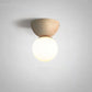 Frendorf | LumaFlair ZenGlow Japanischer Minimalismus LED Deckenleuchte | Holzoptik | Glasdesign | Runde Form | Flush Mount | Stilvolle Beleuchtung