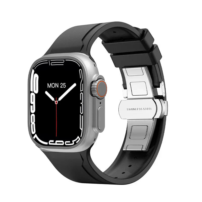 Frendorf | Luksus FKM Schmetterlingsverschlussarmband für Apple Watch