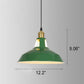 Frendorf | RetroDome Industrielle Vintage Pendelleuchte | Grünes Eisen-Kuppeldesign | Einzellicht | Rustikale Deckenbeleuchtung
