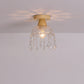 Frendorf | Logra Japanese Minimalist 1-Licht Semi-Flush Mount Deckenleuchte | Holz & Glas | Stimmungslicht | Deko für Zuhause