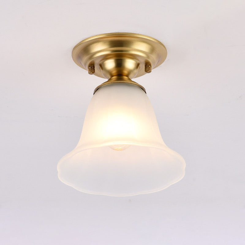Frendorf | BrassCone Lux LED Deckenleuchte | Europäisches Design | Glas & Messing | Zeitloser Stil