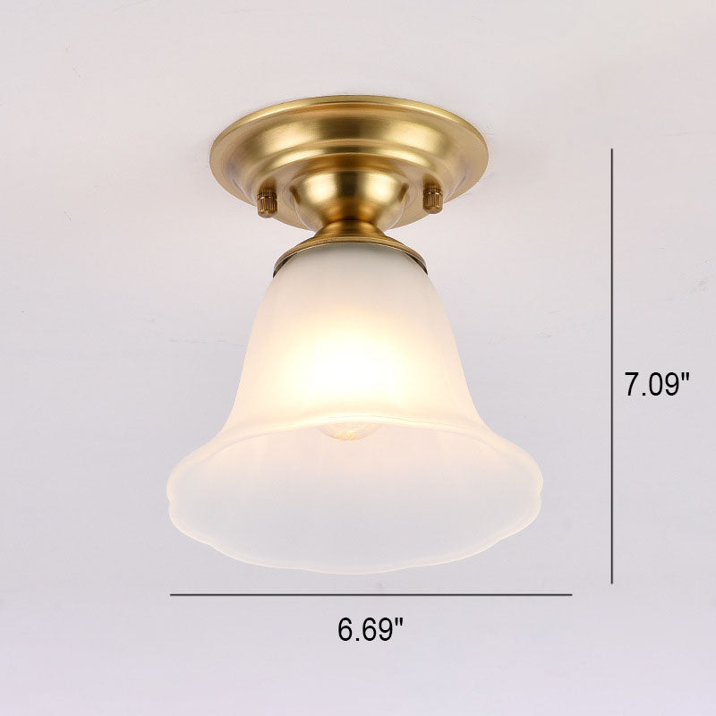 Frendorf | BrassCone Lux LED Deckenleuchte | Europäisches Design | Glas & Messing | Zeitloser Stil