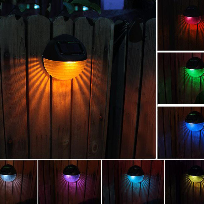 Frendorf | SolarArc LED Wandleuchte | Halbkreisdesign | Solarbetrieben | Außenlampe für Garten & Zaun | 6 LEDs