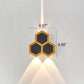 Frendorf | LumoHex Prime | Modernes Outdoor LED Wandlicht | Hexagon Schwarz-Gold Kombination