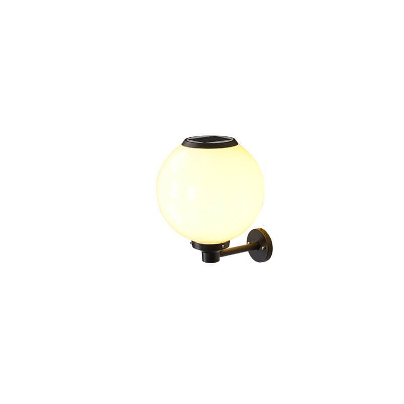 Moderne Outdoor Solar Runde Ball Wasserdichte LED Wandleuchte lampe