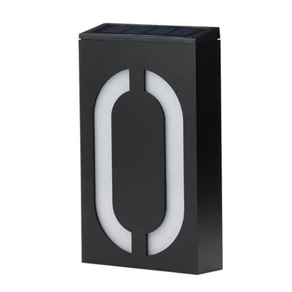 Frendorf | LumenSign Solar LED Wandleuchte | Türschild mit RGB-Beleuchtung | Außenleuchte | Modernes Design