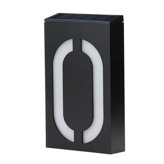 Frendorf | LumenSign Solar LED Wandleuchte | Türschild mit RGB-Beleuchtung | Außenleuchte | Modernes Design