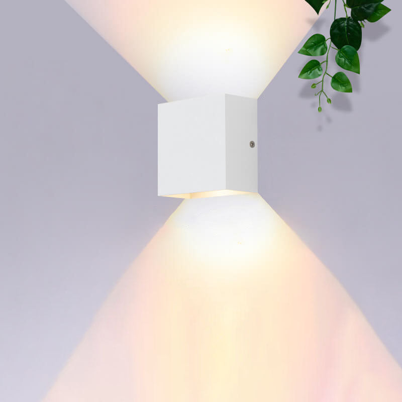 Moderne Minimalistische Quadratische Aluminium LED Wandleuchte