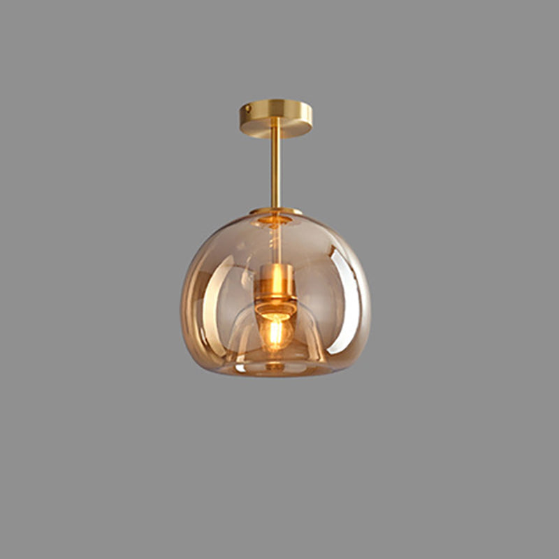 Frendorf | Nordora Luxus Rundglas-Deckenleuchte | Semi-Flush Mount | Modernes Skandinavisches Design
