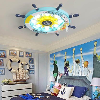 Frendorf | NautiGlow Kinderzimmer LED Deckenlampe | Segelboot-Design | Cartoon-Stil | Stimmungsvolle Beleuchtung