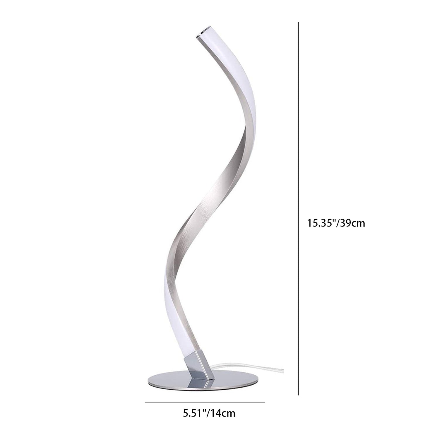 Moderne Minimalistische Aluminium Spiralstreifen LED Tischlampe Für Zuhause Büro