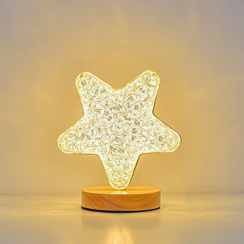 Frendorf | LunaStar Tischlampe | Nordic Design | Mond & Stern | LED USB | Stimmungslicht