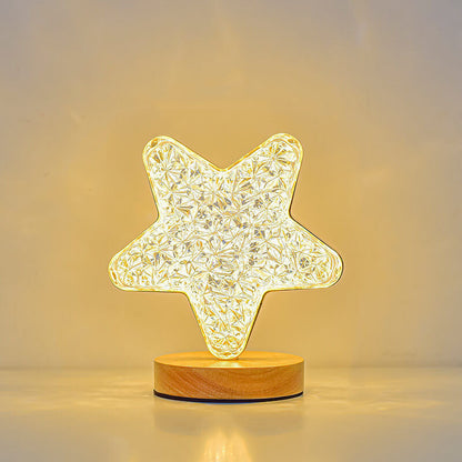 Frendorf | LunaStar Tischlampe | Nordic Design | Mond & Stern | LED USB | Stimmungslicht