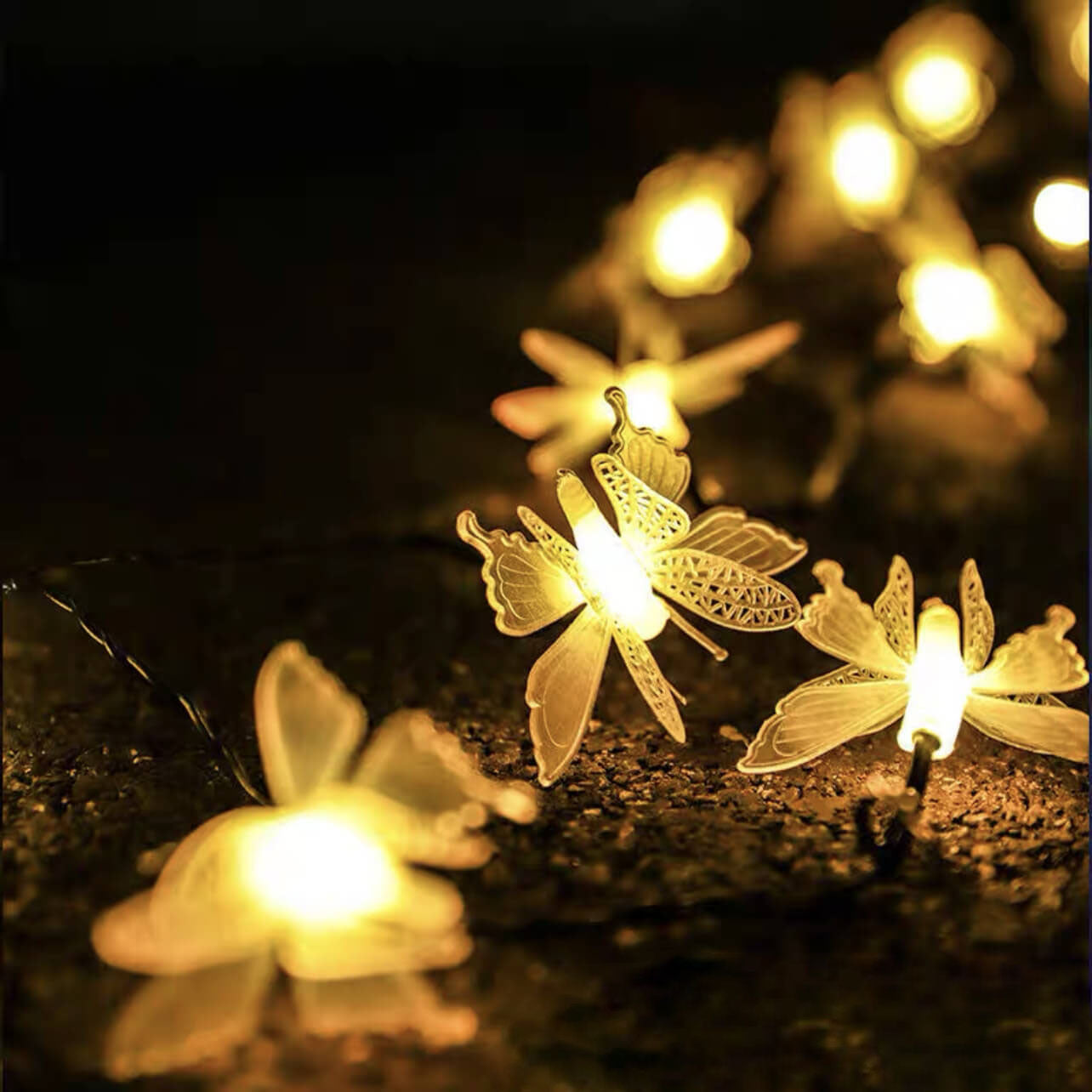 Frendorf | Luminelle LED Lichterkette | Schmetterlingsdesign | Für Garten, Balkon & Terrasse | Outdoor Deko