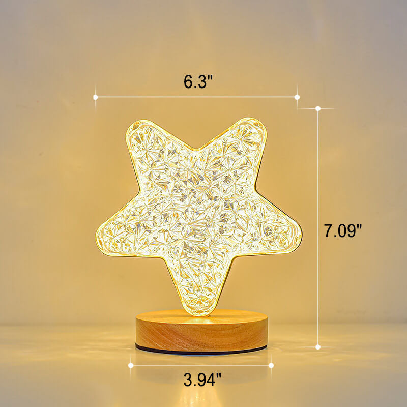 Frendorf | LunaStar Tischlampe | Nordic Design | Mond & Stern | LED USB | Stimmungslicht