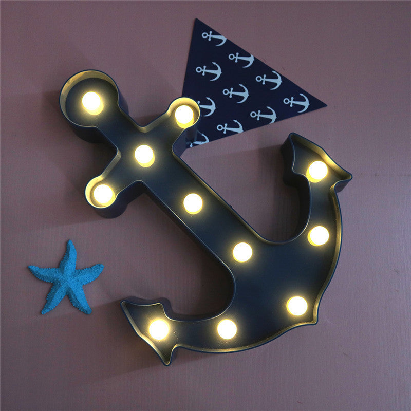 Skandinavische moderne Boot Anker ABS Batterie LED Wand Sconce Lampe