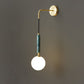 Frendorf | Marbelis Sphere LED Wandleuchte | Moderner Luxus | Marmor-Arm & Kugelschirm | Dekorative Beleuchtung