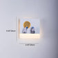 Zeitgenössische kreative Eisenharz runde Astronaut LED Wandleuchte Lampe für Schlafzimmer