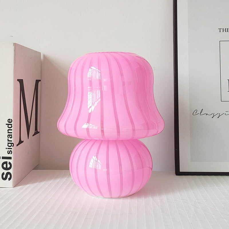 Frendorf | MushLume Glas Tischlampe | Französisches Design | Handgefertigt | Pilzform | Deko & Beleuchtung