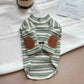 Chic Vintage Streifen Dehnbare Warme Hund Strickpullover