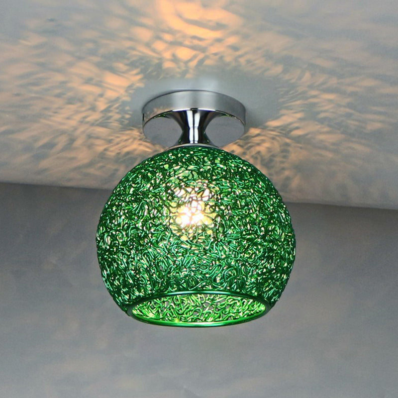 Frendorf | WeaveSphere Deckenleuchte | Skandinavisches Design | Geflochtene Kugel | 1-Licht | Perfekt für Flure und Wohnräume