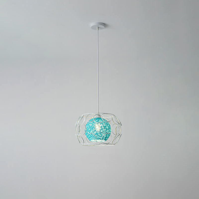 Frendorf | HempGlow Kreative Pendelleuchte aus Hanfgeflecht | Modernes Design | Einzigartiger Lichtakzent | Hängeleuchte für Zuhause