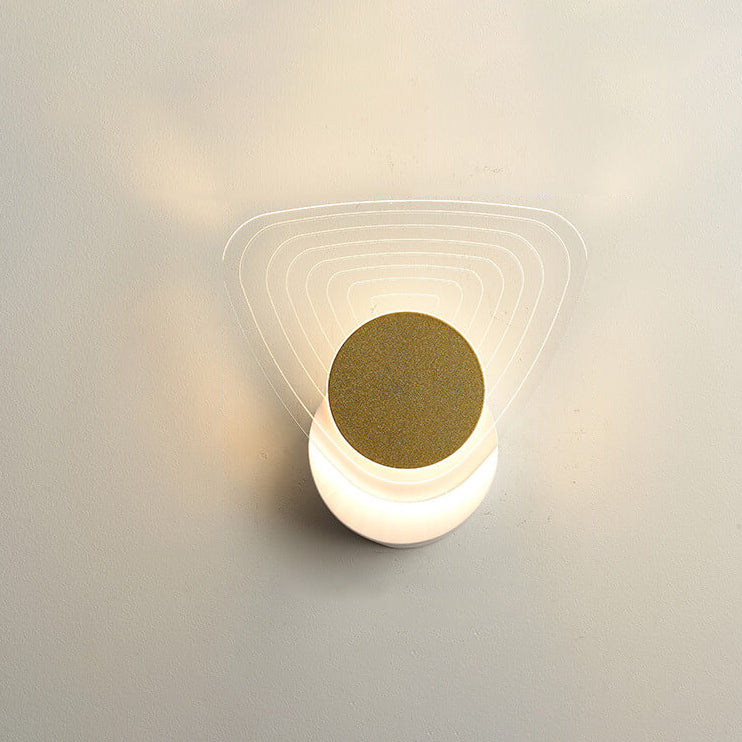 Frendorf | Luxoria Geo LED Wandleuchte | Goldenes Geometrisches Design | Acryl & Modern | Warmes Licht