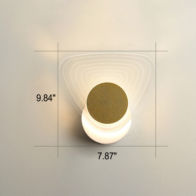 Frendorf | Luxoria Geo LED Wandleuchte | Goldenes Geometrisches Design | Acryl & Modern | Warmes Licht