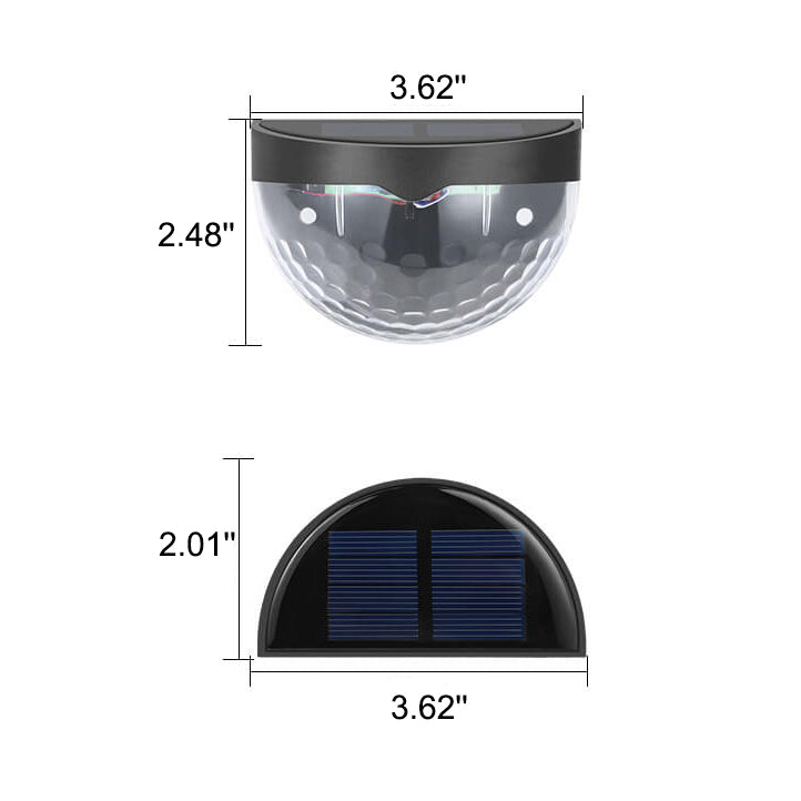 Frendorf | SolarCrest LED Wandleuchte | Halbkreis-Design | Solarbetrieben | Wasserdicht | Zaun- und Außenbeleuchtung