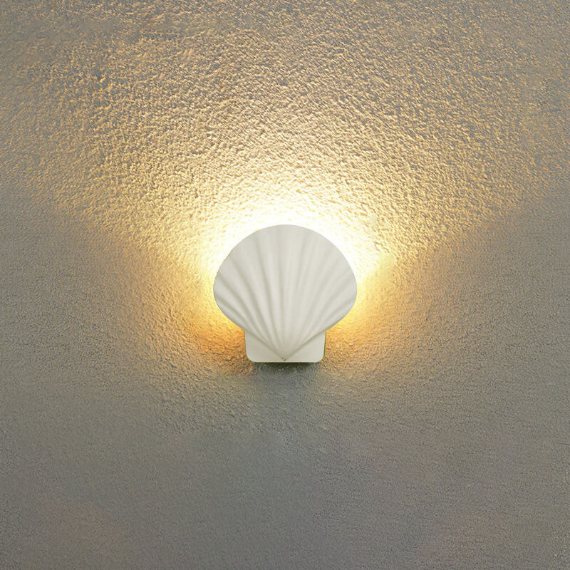 Frendorf | ShellBright LED Wandleuchte | Kreatives Muscheldesign | Aluminium | Wasserdicht | Außenbeleuchtung