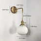 Frendorf | BrassGlow Japanische Retro Wandleuchte | Minimalistisches Design | Zylinder Oval | Messing & Lucite | 1-flammig
