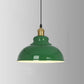 Frendorf | RetroDome Industrielle Vintage Pendelleuchte | Grünes Eisen-Kuppeldesign | Einzellicht | Rustikale Deckenbeleuchtung