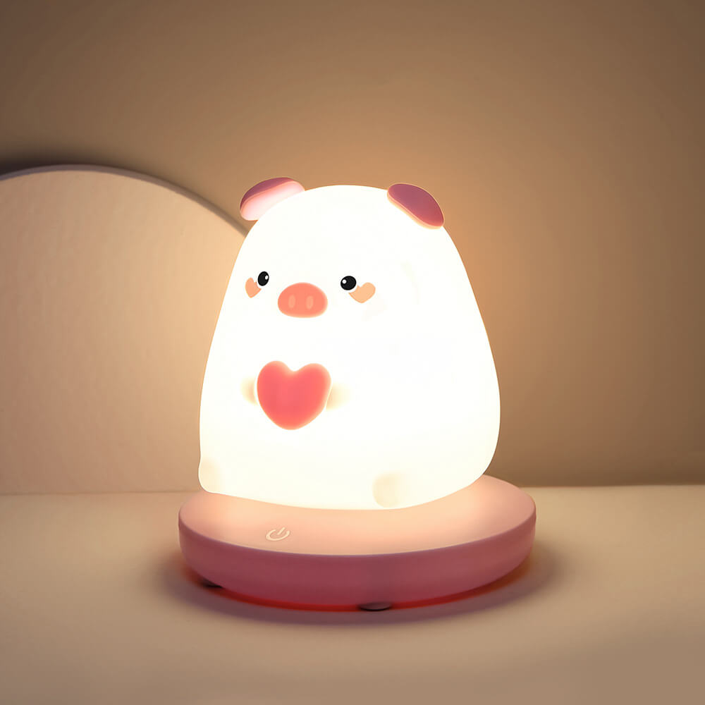 Frendorf | Luminio PalsTier Nachtlicht | Kreatives Silikondesign | Wiederaufladbar via USB | Deko-Tischlampe für Kinder