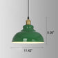 Frendorf | RetroDome Industrielle Vintage Pendelleuchte | Grünes Eisen-Kuppeldesign | Einzellicht | Rustikale Deckenbeleuchtung