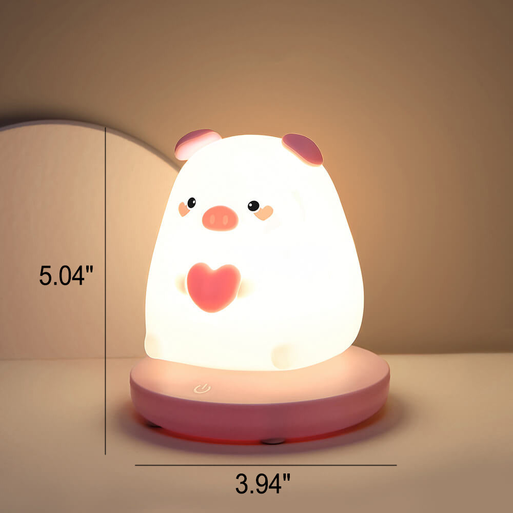Kreative Silikon Tier USB Wiederaufladbare Nachtlampe Dekorative Tischlampe