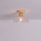 Frendorf | Logra Japanese Minimalist 1-Licht Semi-Flush Mount Deckenleuchte | Holz & Glas | Stimmungslicht | Deko für Zuhause