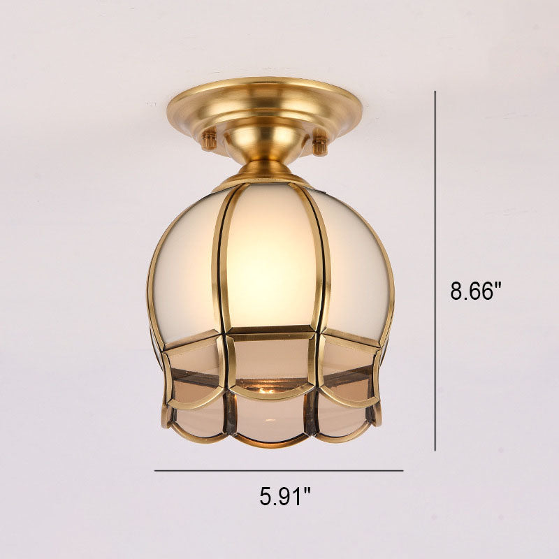 Frendorf | BrassCone Lux LED Deckenleuchte | Europäisches Design | Glas & Messing | Zeitloser Stil
