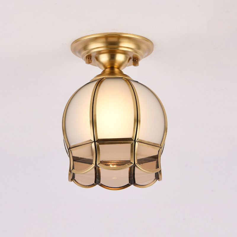 Frendorf | BrassCone Lux LED Deckenleuchte | Europäisches Design | Glas & Messing | Zeitloser Stil