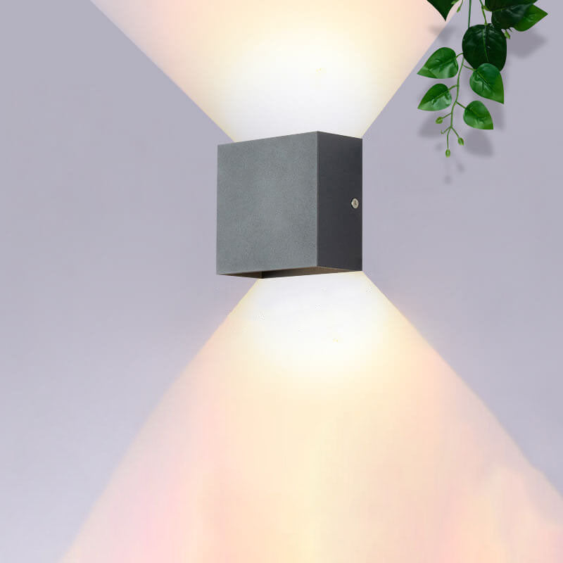 Moderne Minimalistische Quadratische Aluminium LED Wandleuchte