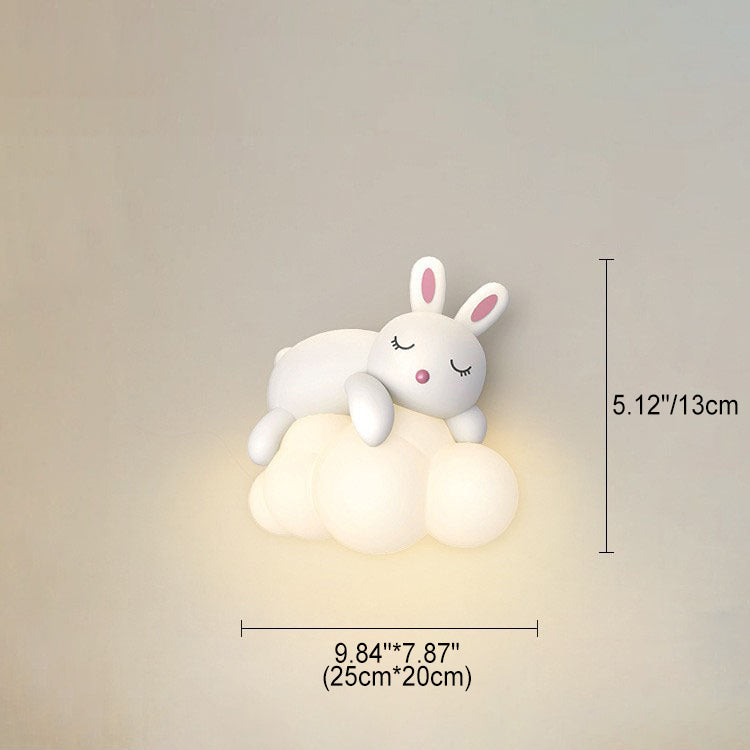 Frendorf | CuddleBright LED Wandleuchte für Kinder | Dimmbare Helligkeit | Bär & Hase Design | Nordic Stil
