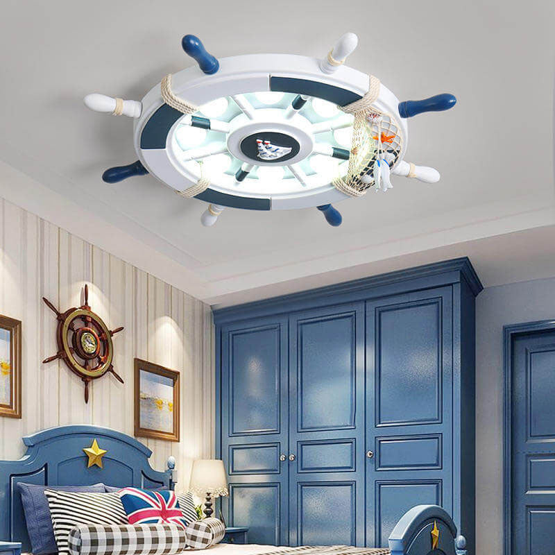 Frendorf | NautiGlow Kinderzimmer LED Deckenlampe | Segelboot-Design | Cartoon-Stil | Stimmungsvolle Beleuchtung