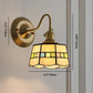 Frendorf | AuroraGlint Tiffany Kupfer Wandleuchte | Klassisches Design | Hochwertiges Glas | Ideal für Wohnzimmer