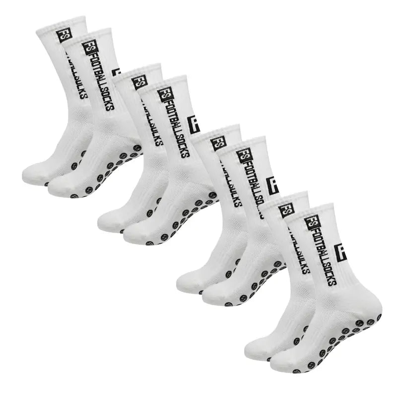 Frendorf | 4 Paare Fußballsocken Sport Grip Gummi Antirutschsocken