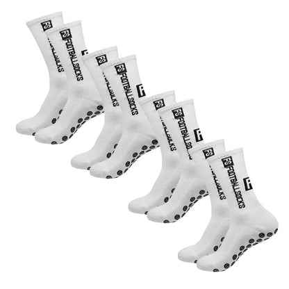 Frendorf | 4 Paare Fußballsocken Sport Grip Gummi Antirutschsocken