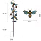 Frendorf | GardenGlow Solar Gartenleuchte | Metall-Design | Schmetterling, Libelle, Kolibri | Landschaftsbeleuchtung