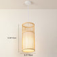 Frendorf | Bambora Zen Pendelleuchte | Handgewebte Bambus-Laterne | Japanisches Design | Natürliche Eleganz