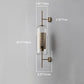 Frendorf | Lumivault Industrial Wandlampe | Zylindrischer Glasschirm | Eisenrahmen | Deko für Schlafzimmer & Wohnräume